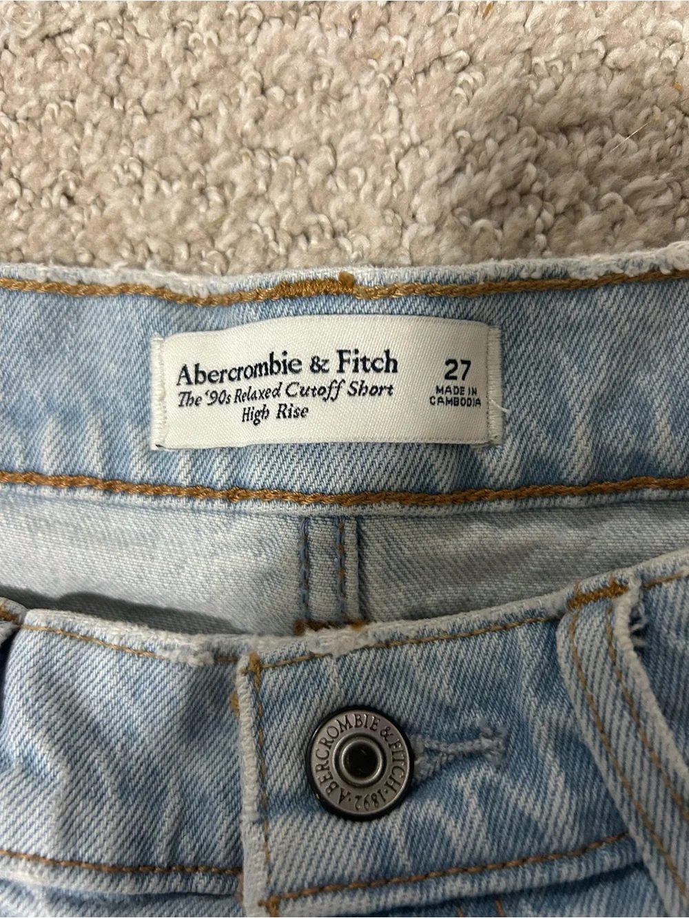 Abercrombie & Fitch Light Blue Denim Cutoff Shorts